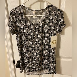 Lularoe Disney Mickey faces classic tee XXS NWT